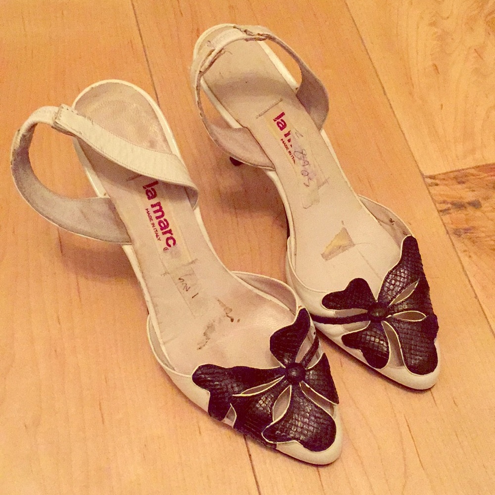 la marca kitten heels with sling-back size 36